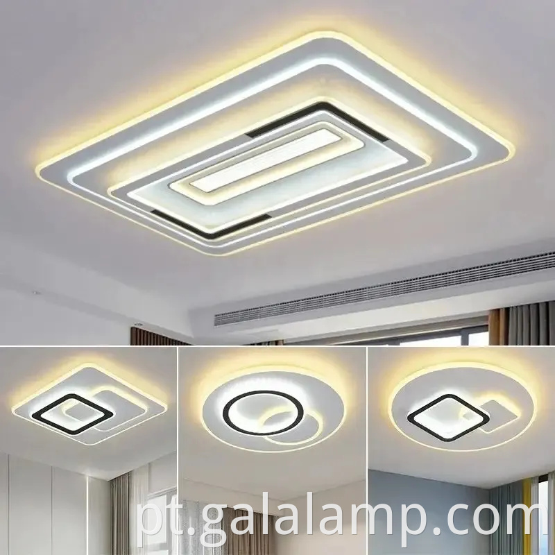 Luz de teto de cristal elegante para iluminação doméstica de espectro completo